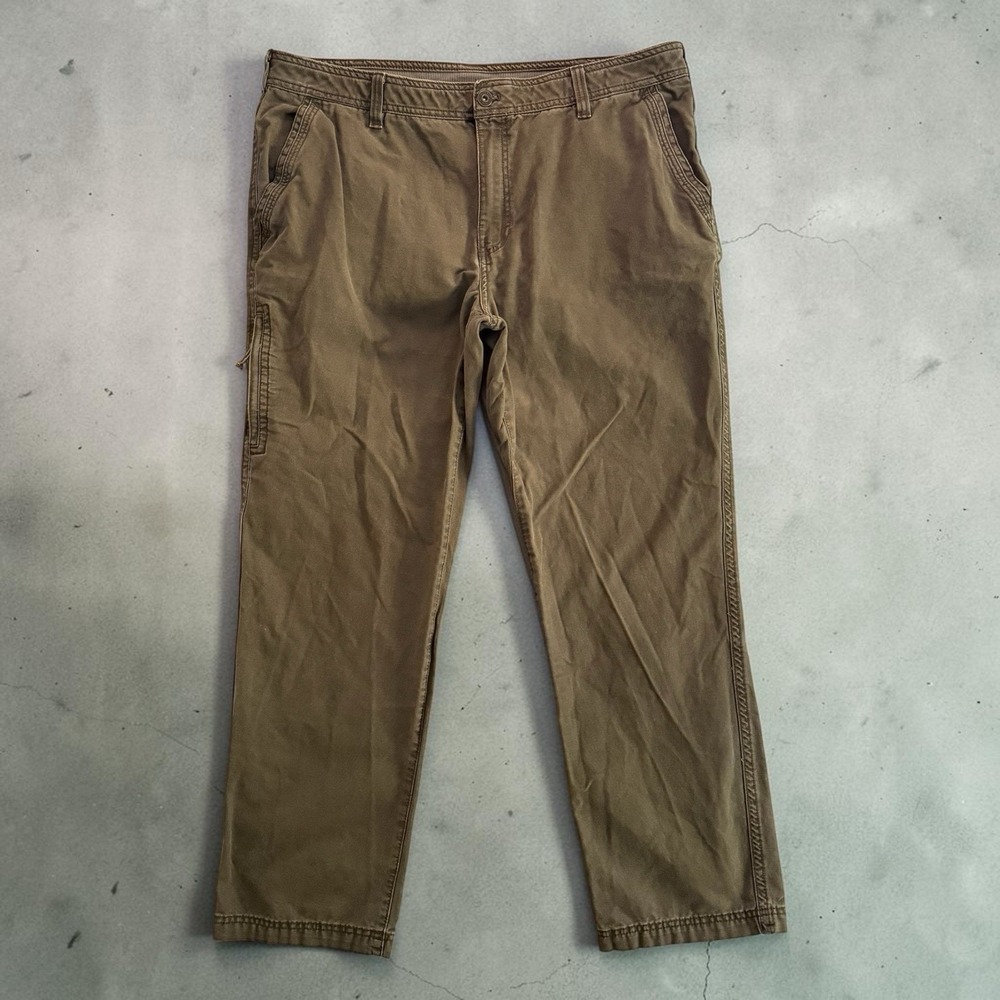 G.H. Bass Pant Mens 40x32 Brown Canvas Utility Workwear Tactical Hunting Cargo